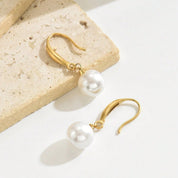 Alba Pearl Earrings - Gold - 4