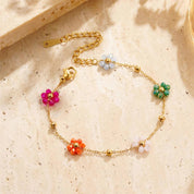 Alina Floral Gold Bracelet - NAVALLI