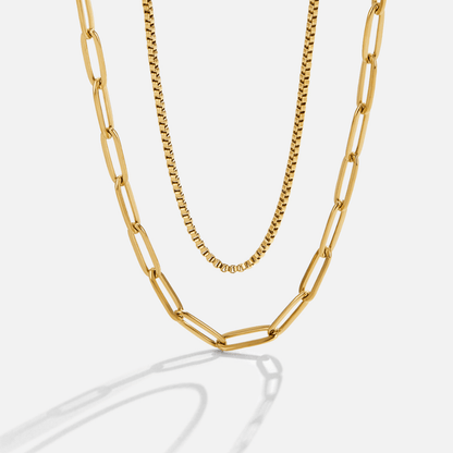 Amanda Layered Gold Chain Necklace - My StoreNecklace