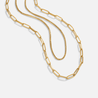 Amanda Layered Gold Chain Necklace - My StoreNecklace