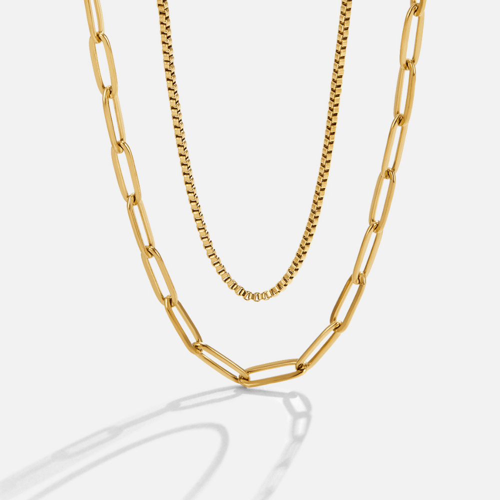 Amanda Stacked Gold Chains - Necklace - 4