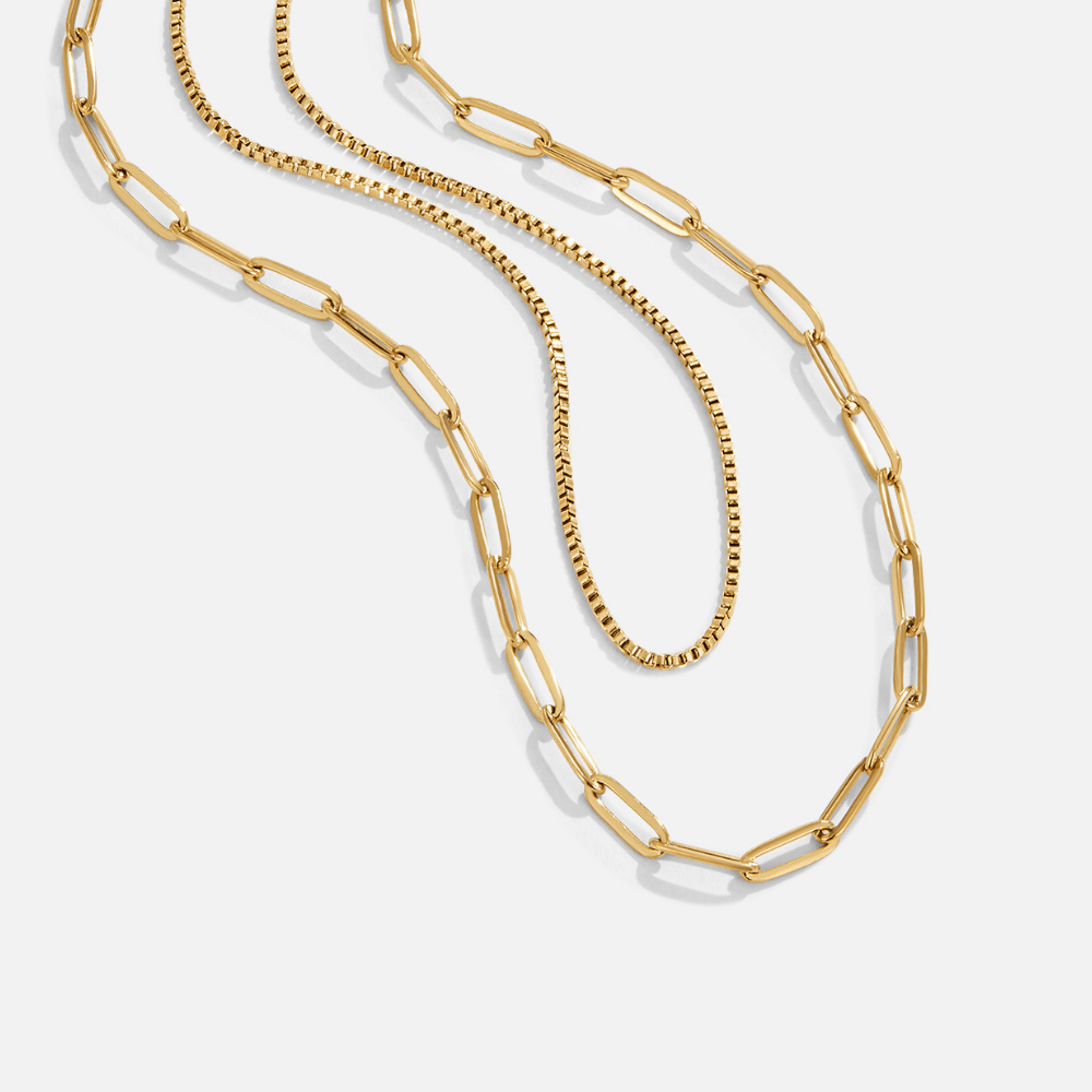 Amanda Stacked Gold Chains - Necklace - 2