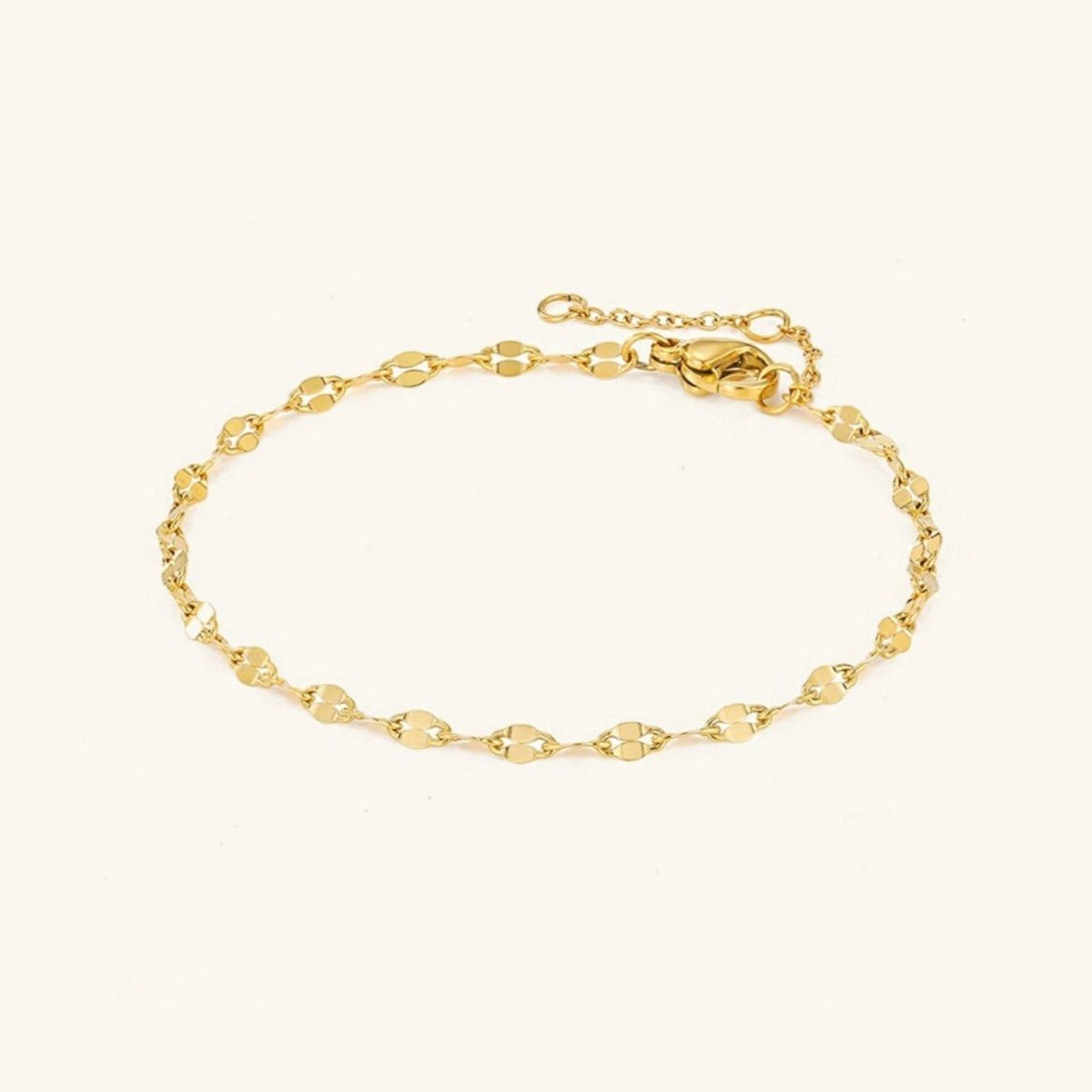 Amara Gold Chain Anklet - Gold - 2