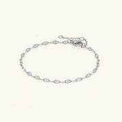 Amara Gold Chain Anklet - Silver - 7