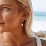 Amélie Pearl Hoops - pair of earrings - Silver - 6