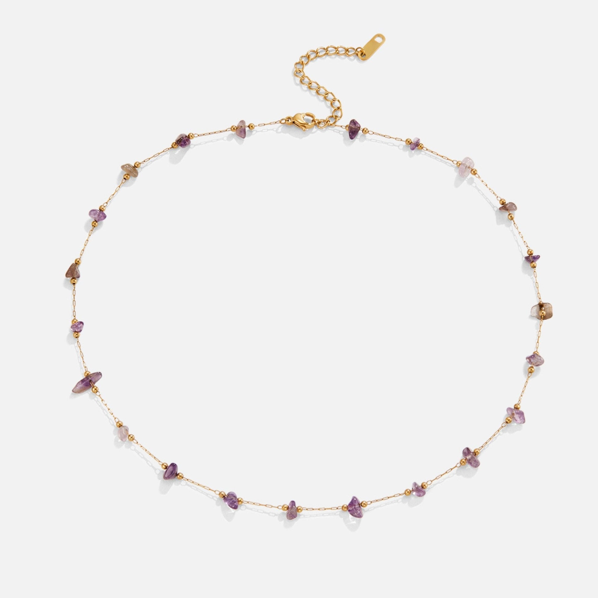 Amethyst Crystal Bead Necklace - My StoreNecklace