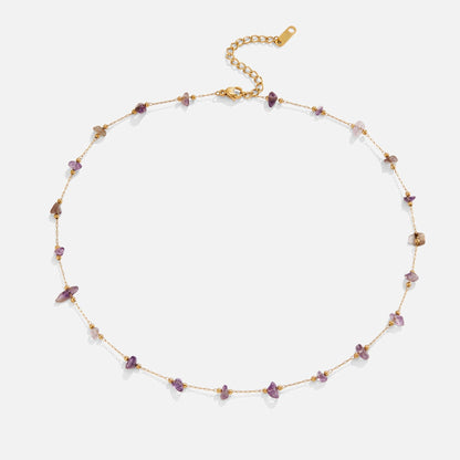 Amethyst Crystal Bead Necklace - My StoreNecklace