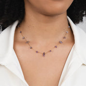 Amethyst Radiance Beaded Necklace - NAVALLINecklace