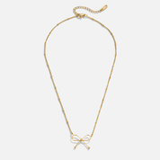 Anika Delicate Bow Necklace - NAVALLINecklace
