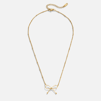 Anika Gold Bow Necklace - My StoreNecklace