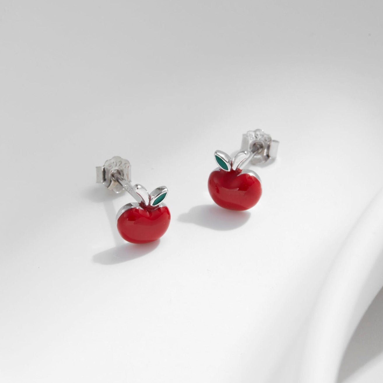 Apple Stud Earrings - 4