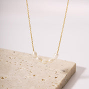 Aria Pearl Necklace - Gold - 3