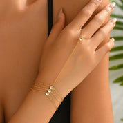 Arielle Crystal Bead Bracelet - Gold - 1