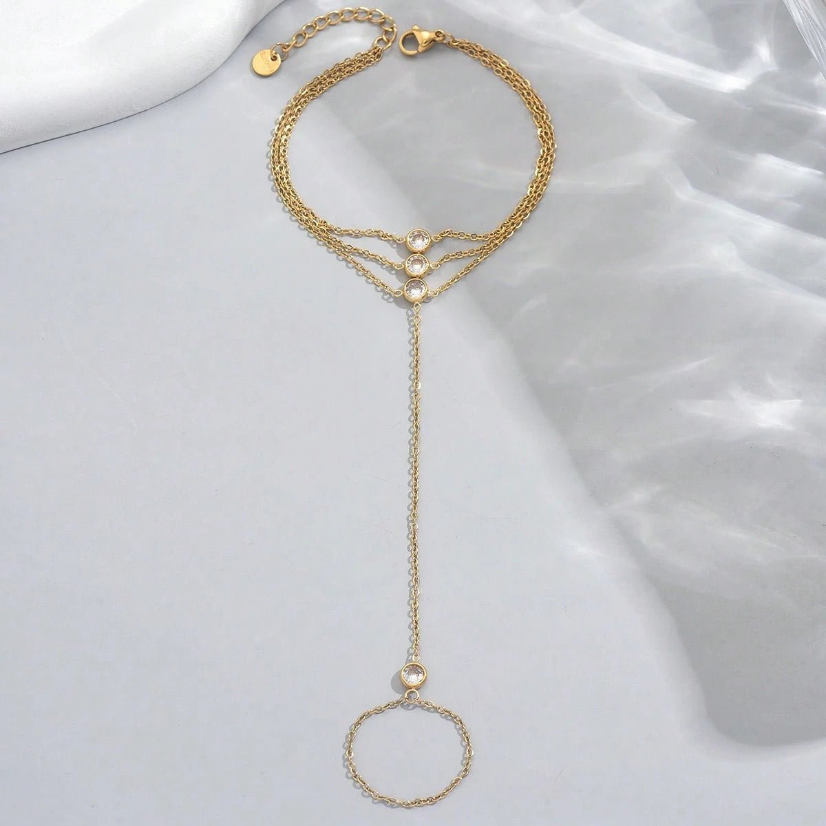 Arielle Crystal Bead Bracelet - Gold - 2