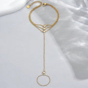 Arielle Crystal Bead Bracelet - Gold - 2