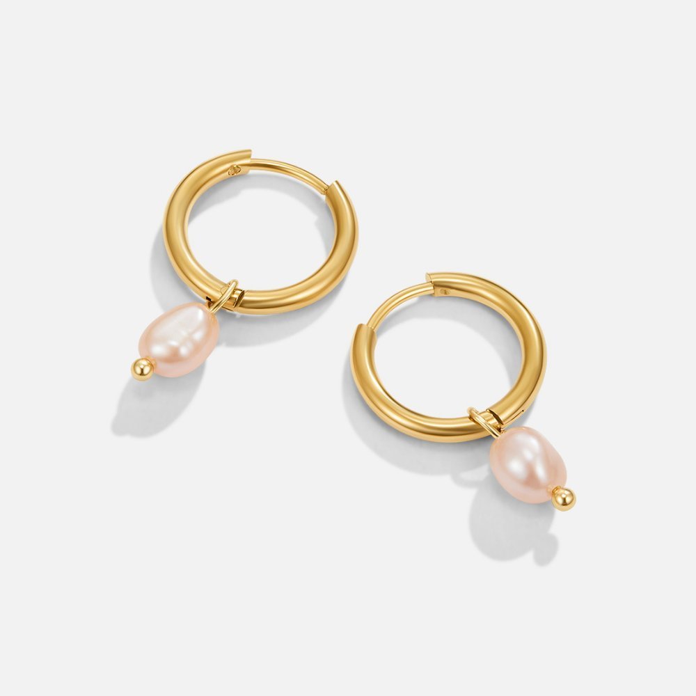 Arielle Pearl Gold Earrings - Earrings - 2