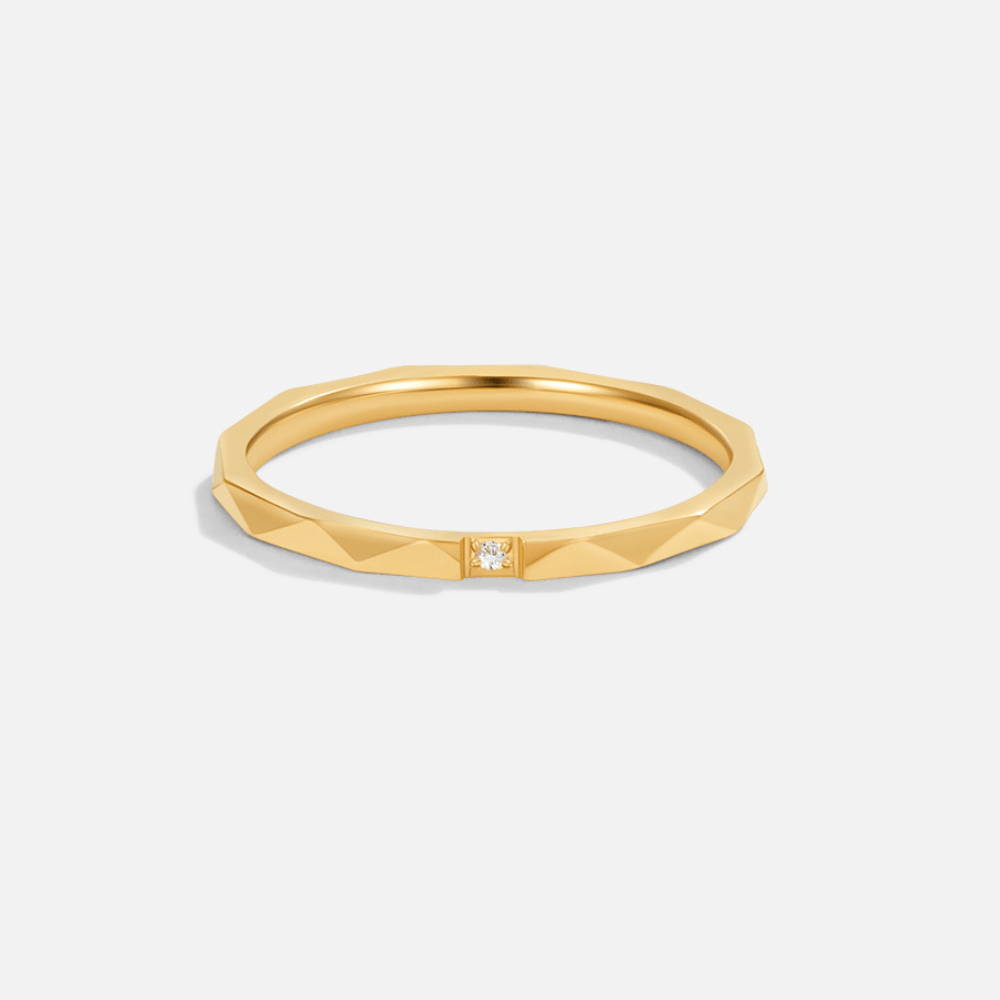 Astrid Gold Stacking Ring - Ring - US 6 | UK L - 2