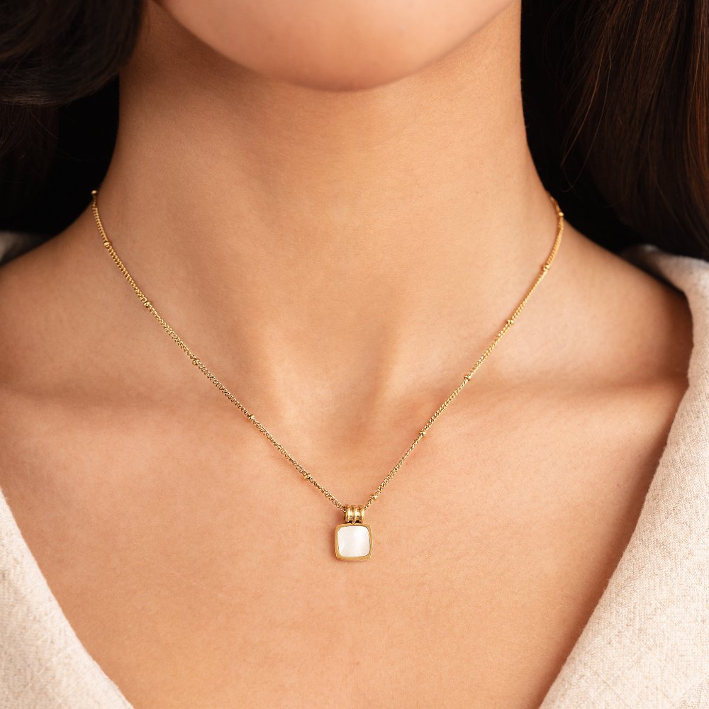 Aurelia Shell Drop Necklace - Necklace - 1