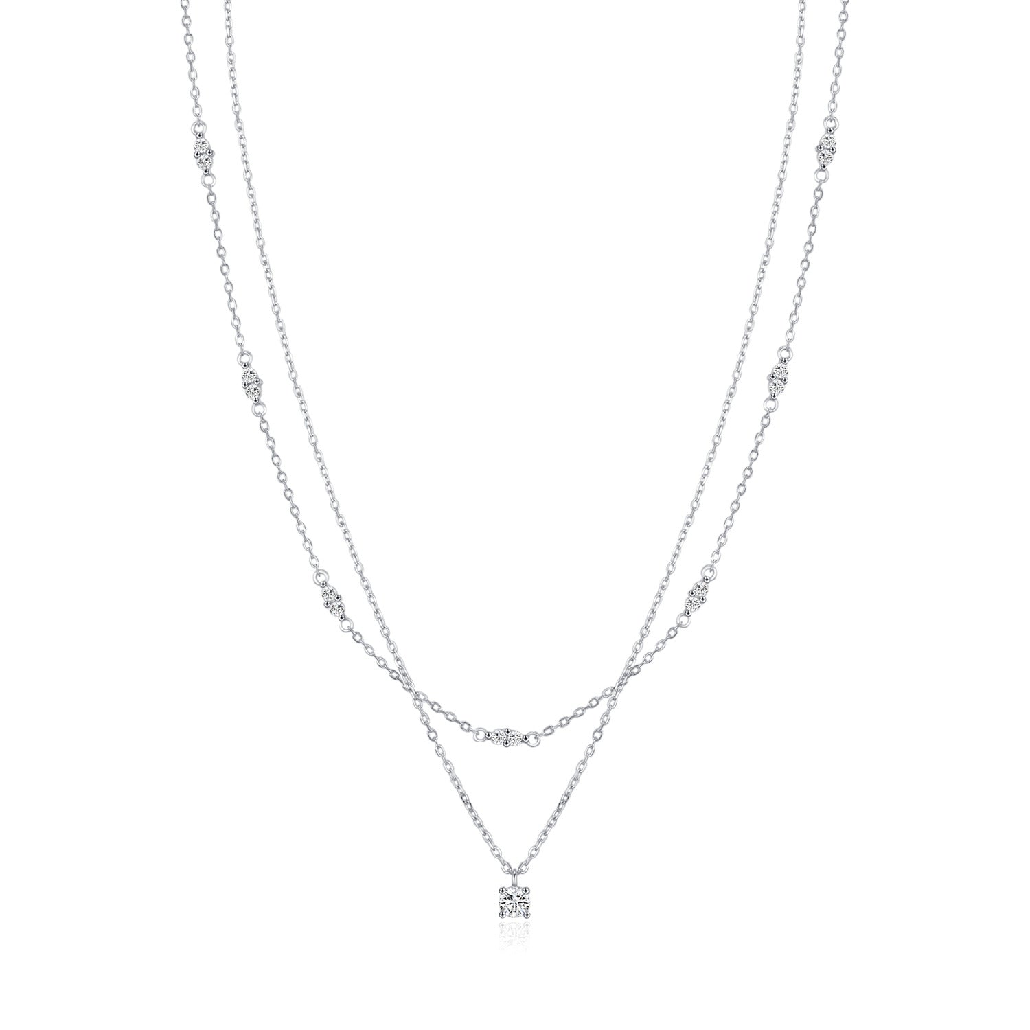 Aurelia Silver Pendant Necklace - NAVALLI