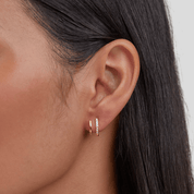 Aurora Crystal Curve Earrings - Earrings - Gold - 3