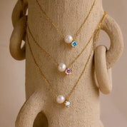 Ayla Birthstone Necklace - January - 4