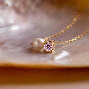 Ayla Birthstone Necklace - January - 6