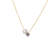 Ayla Birthstone Necklace - January - 15