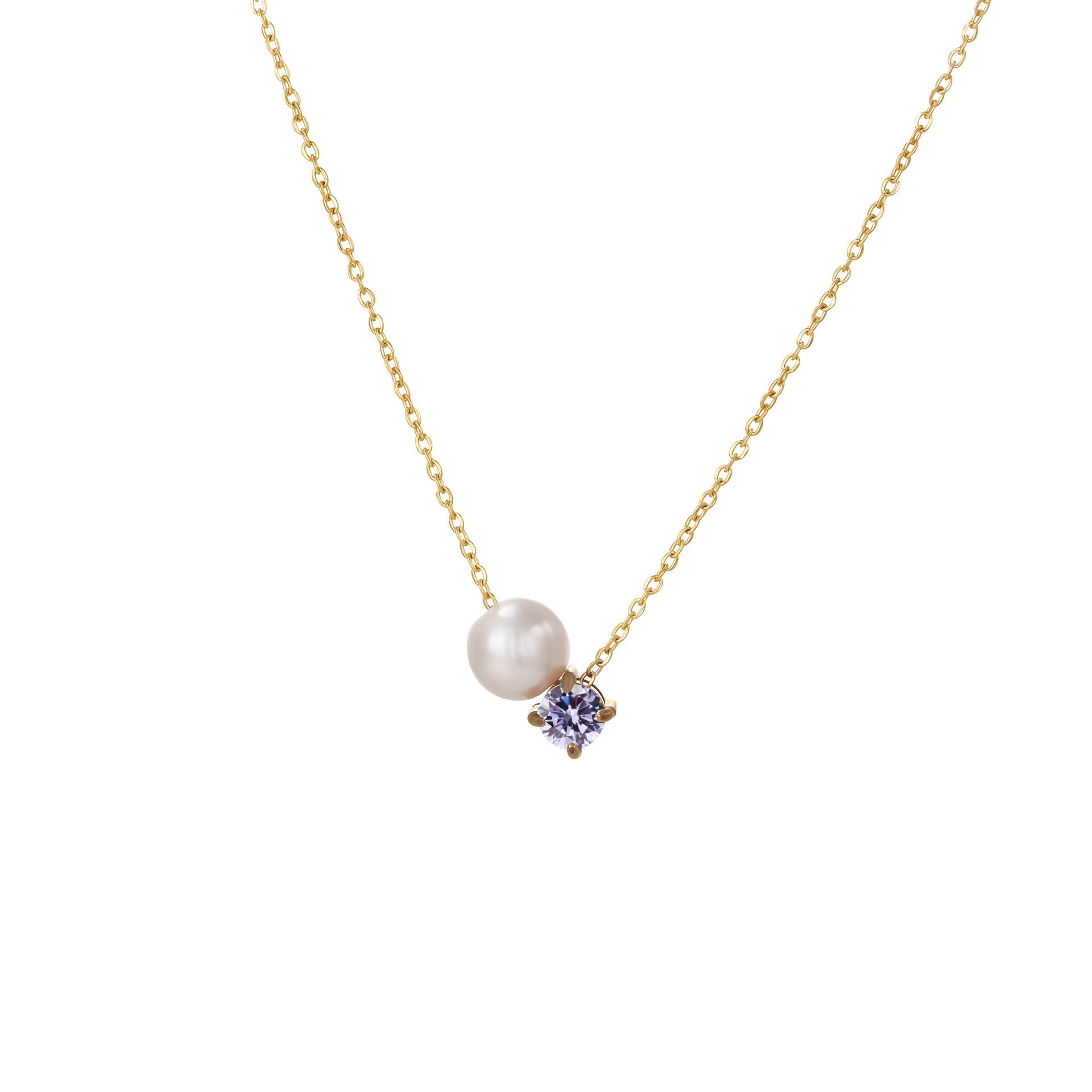 Ayla Birthstone Necklace - January - 15