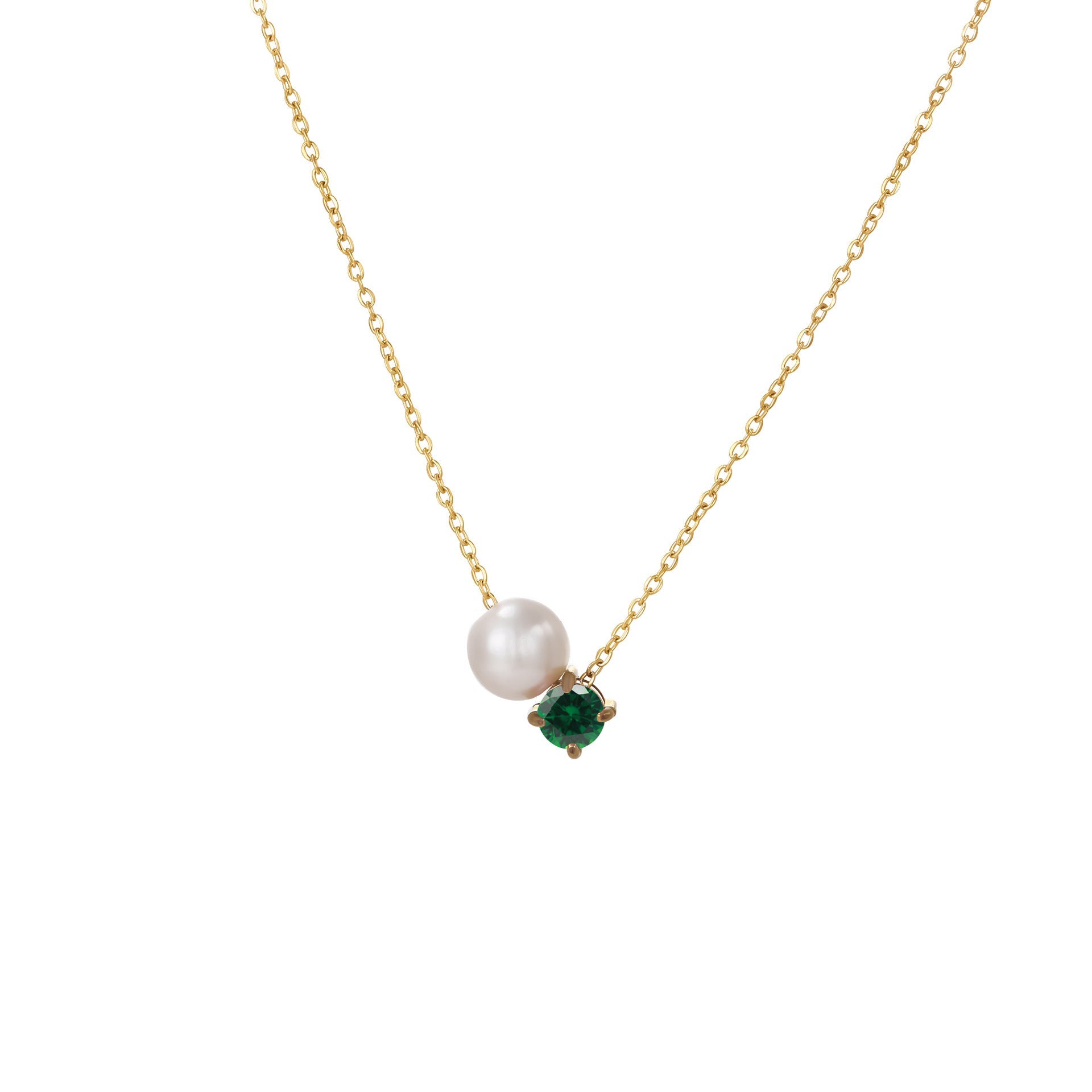 Ayla Birthstone Necklace - January - 14