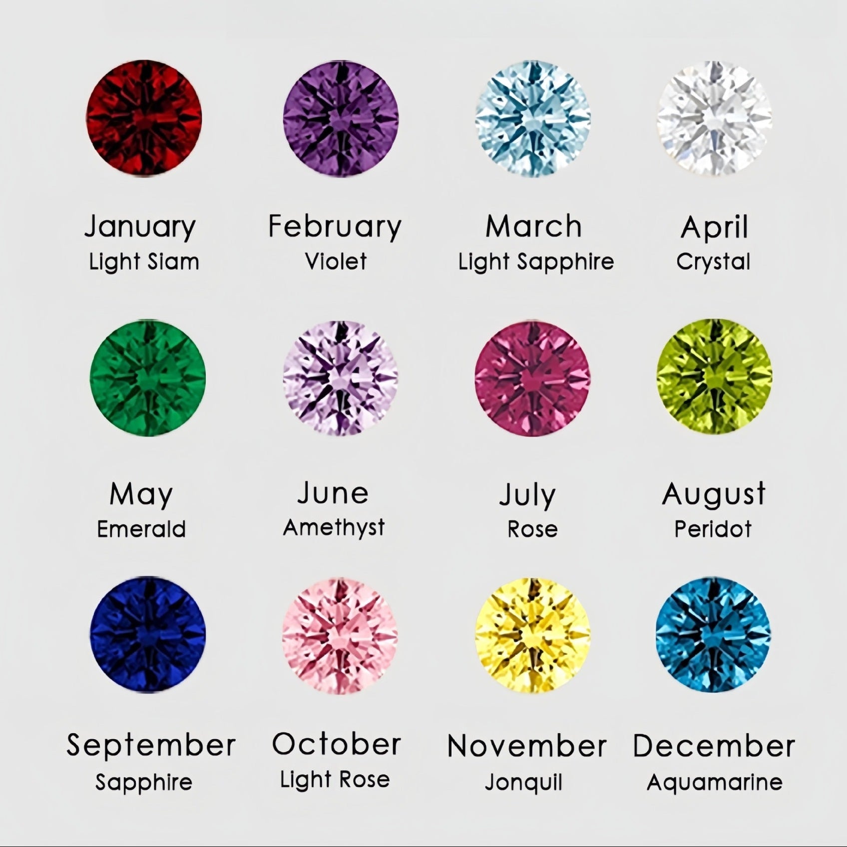 Ayla Birthstone Necklace - January - 3