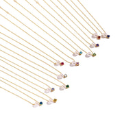 Ayla Birthstone Necklace - January - 9