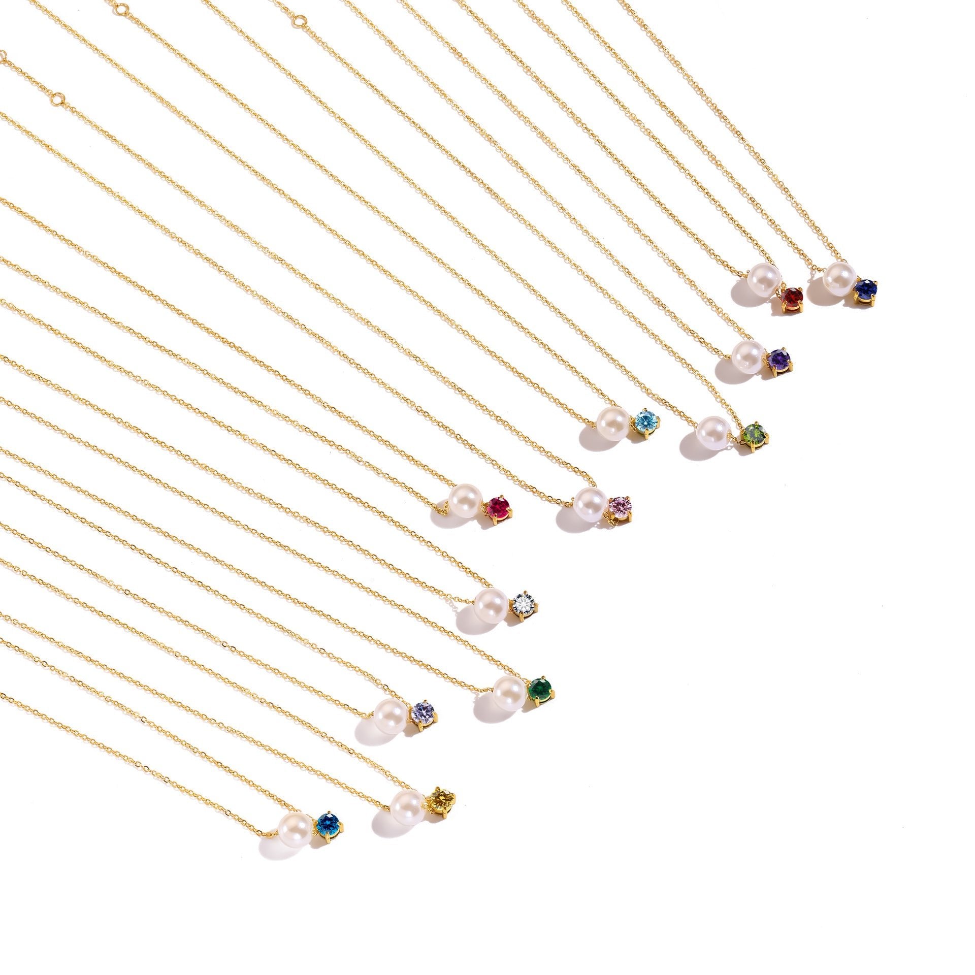 Ayla Birthstone Necklace - January - 9