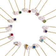 Ayla Birthstone Necklace - January - 8