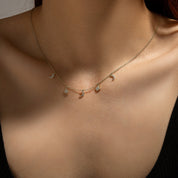 Ayla Charm Necklace - Platinum - 2