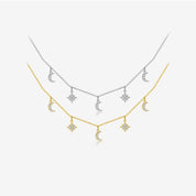 Ayla Charm Necklace - Platinum - 3