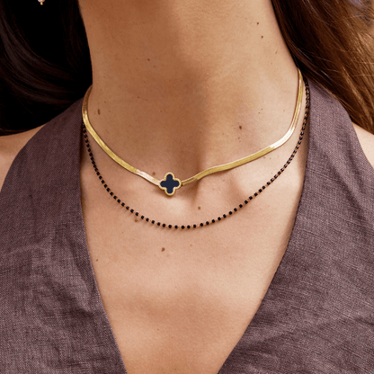 Azalea Black Clover Necklace - My StoreNecklace