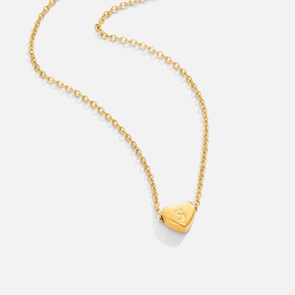 Bea Heart Necklace - Necklace - Letter S - 2