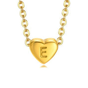 Bea Heart Necklace - Necklace - Letter E - 12