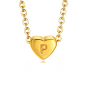 Bea Heart Necklace - Necklace - Letter P - 23