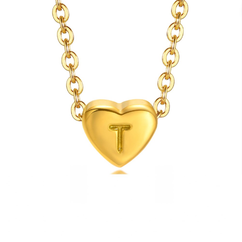 Bea Heart Necklace - Necklace - Letter T - 27