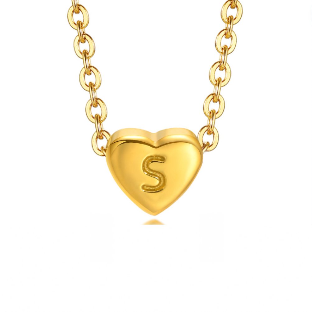 Bea Heart Necklace - Necklace - Letter R - 26