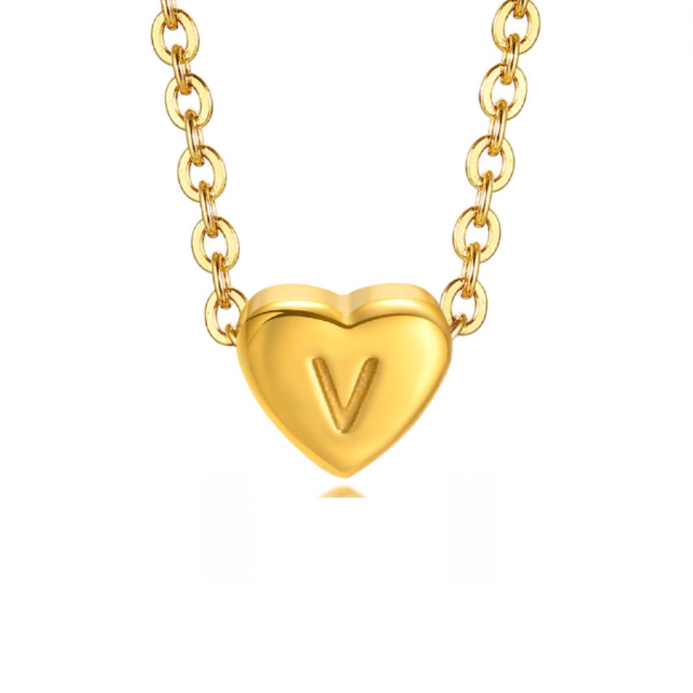 Bea Heart Necklace - Necklace - Letter V - 29
