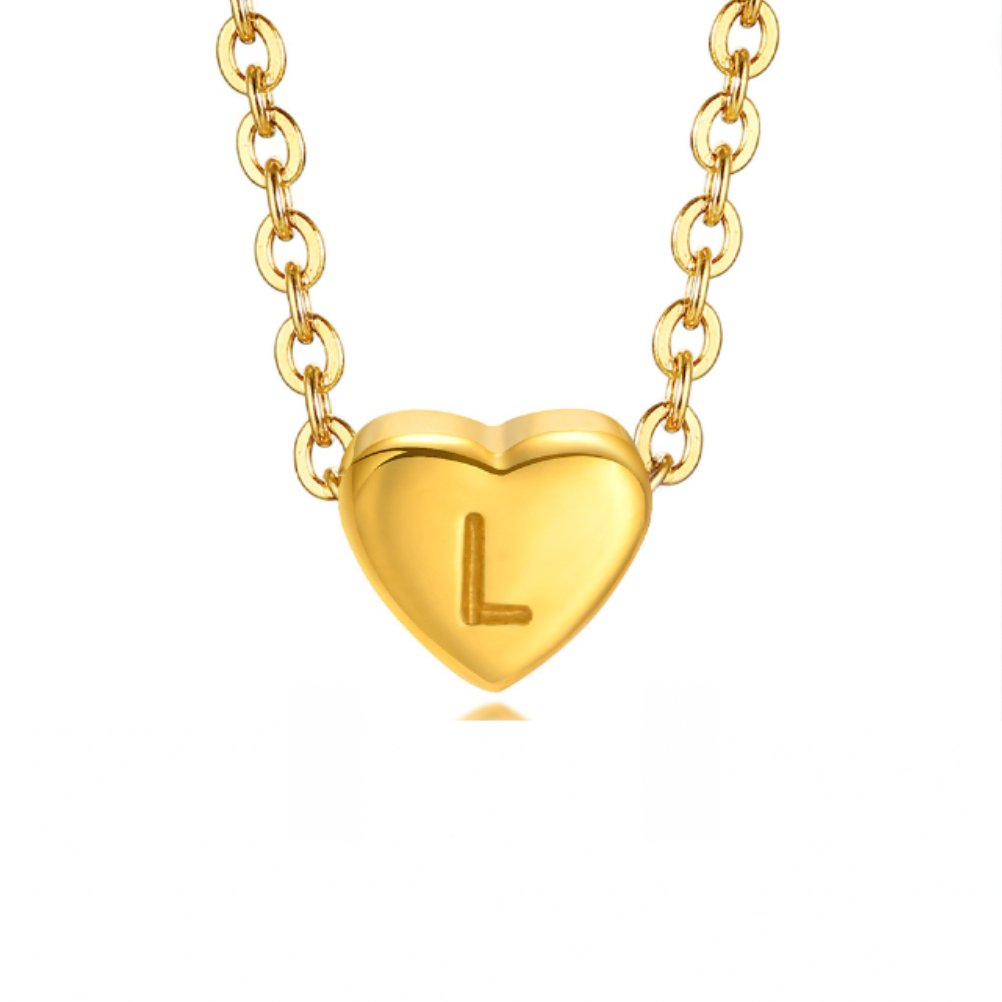 Bea Heart Necklace - Necklace - Letter L - 19