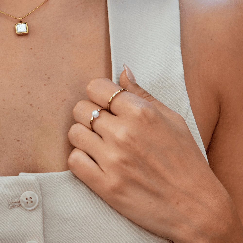 Bella Pearl Ring - Ring - US 6 | UK L - 1