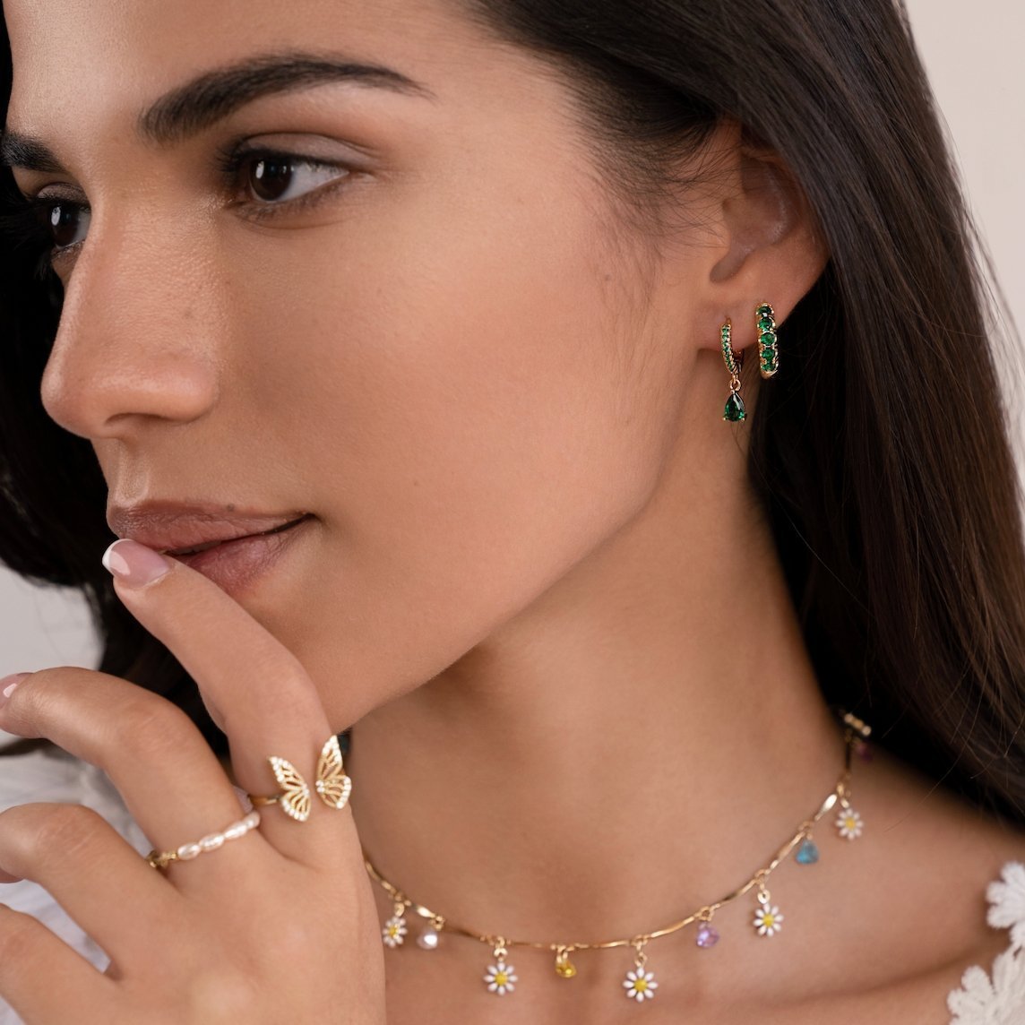 Bianca Emerald Earrings - Earrings - 1