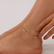 Bianca Sweetheart Anklet - Rose Gold - 1