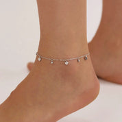Bianca Sweetheart Anklet - Silver - 4