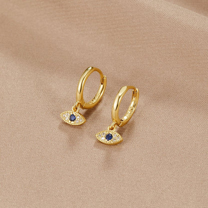 Blue Evil Eye Drop Earrings - My StoreEarrings