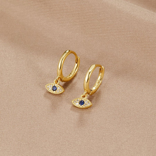 Blue Evil Eye Drop Earrings - My StoreEarrings