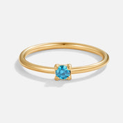 Blue Topaz Birthstone Ring - NAVALLIRing